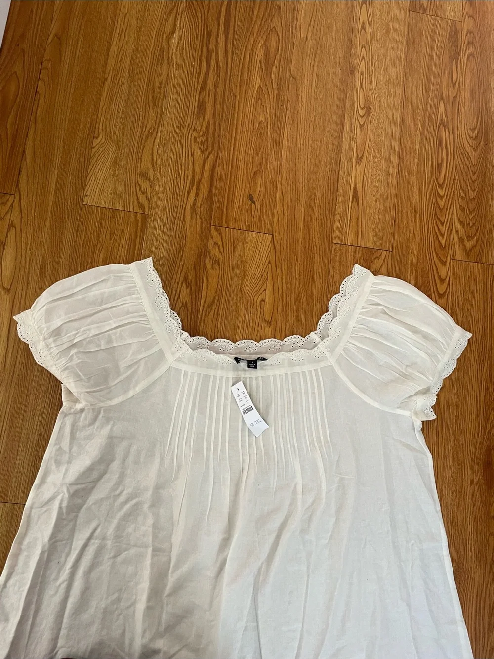 Jcrew Cotton voile scallop-trim babydoll dress